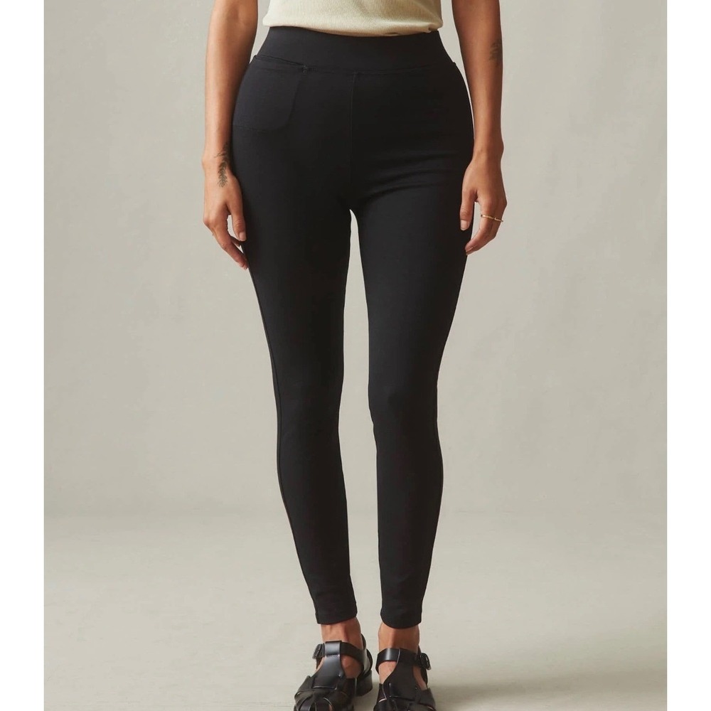 NWOT American Giant Ponte Slim Pant 6 Black Leggings Casual Athleisure
